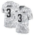 Crovyle C.Browns #3 Jerry Jeudy Player Arctic Camo Salute to Service Limited Home Game Stitched Jerseys