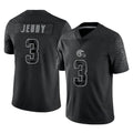 Crovyle C.Browns #3 Jerry Jeudy Player Black Reflective Home Game Stitched Jerseys