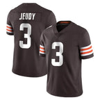 Crovyle C.Browns #3 Jerry Jeudy Player Brown Color Vapor Untouchable Limited Home Game Stitched Jerseys