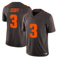Crovyle C.Browns #3 Jerry Jeudy Player Brown Limited Vapor F.U.S.E. Alternate Game Stitched Jerseys