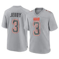 Crovyle C.Browns #3 Jerry Jeudy Player Gray Atmosphere Fashion Game Stitched Jerseys