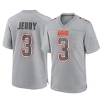 Crovyle C.Browns #3 Jerry Jeudy Player Gray Atmosphere Fashion Game Stitched Jerseys