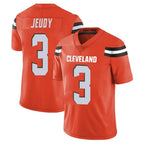 Crovyle C.Browns #3 Jerry Jeudy Player Orange Alternate Vapor Untouchable Limited Home Game Stitched Jerseys