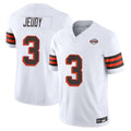 Crovyle C.Browns #3 Jerry Jeudy Player White Limited Vapor F.U.S.E. Alternate Game Stitched Jerseys