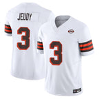 Crovyle C.Browns #3 Jerry Jeudy Player White Limited Vapor F.U.S.E. Alternate Game Stitched Jerseys