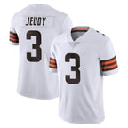 Crovyle C.Browns #3 Jerry Jeudy Player White Vapor Untouchable Limited Home Game Stitched Jerseys