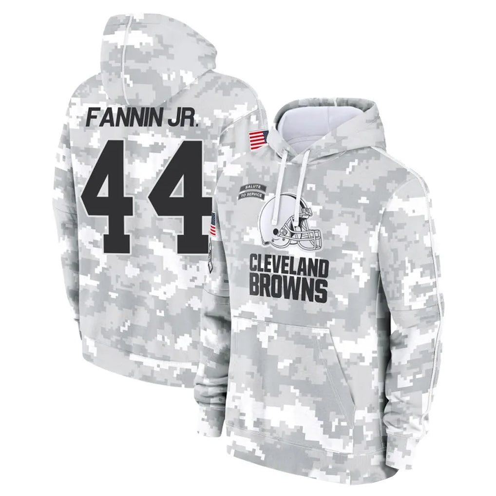Crovyle C.Browns #44 Harold Fannin Jr. Player Arctic Camo Salute to Service Hoodies Limited Game Stitched Jerseys