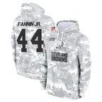 Crovyle C.Browns #44 Harold Fannin Jr. Player Arctic Camo Salute to Service Hoodies Limited Game Stitched Jerseys