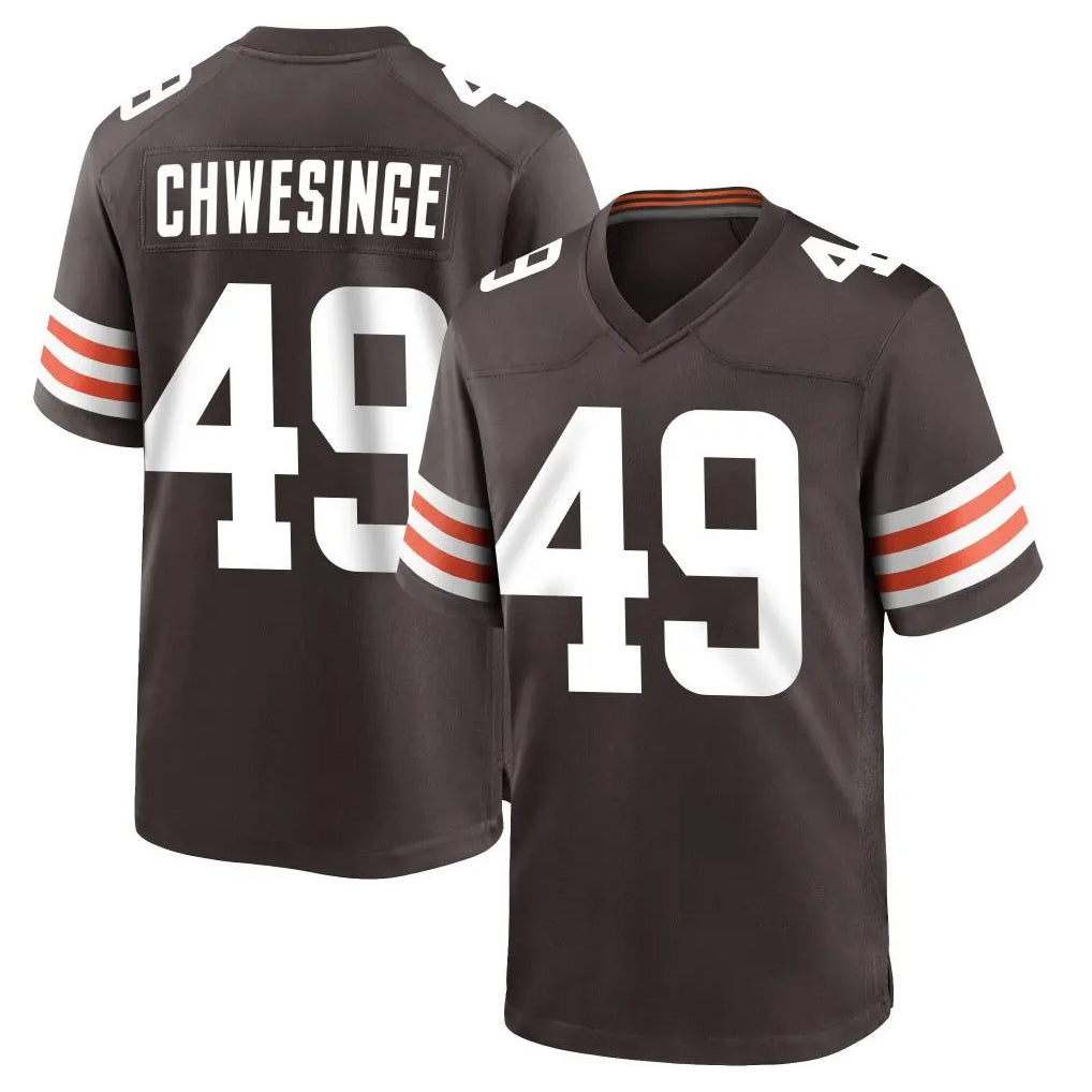 Crovyle C.Browns #49 Carson Schwesinger Player Brown Home Game Stitched Jerseys