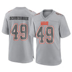 Crovyle C.Browns #49 Carson Schwesinger Player Gray Atmosphere Fashion Game Stitched Jerseys