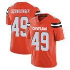 Crovyle C.Browns #49 Carson Schwesinger Player Orange Alternate Vapor Untouchable Limited Home Game Stitched Jerseys