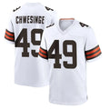 Crovyle C.Browns #49 Carson Schwesinger Player White Home Game Stitched Jerseys