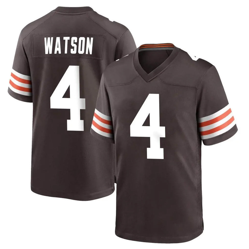 Crovyle C.Browns #4 Deshaun Watson Player Brown Home Game Stitched Jerseys