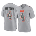 Crovyle C.Browns #4 Deshaun Watson Player Gray Atmosphere Fashion Game Stitched Jerseys