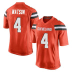 Crovyle C.Browns #4 Deshaun Watson Player Orange Home Game Stitched Jerseys