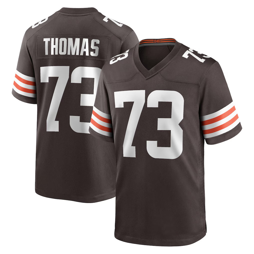 Crovyle C.Browns #73 Joe Thomas Player Brown Home Game Stitched Jerseys