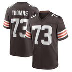 Crovyle C.Browns #73 Joe Thomas Player Brown Home Game Stitched Jerseys