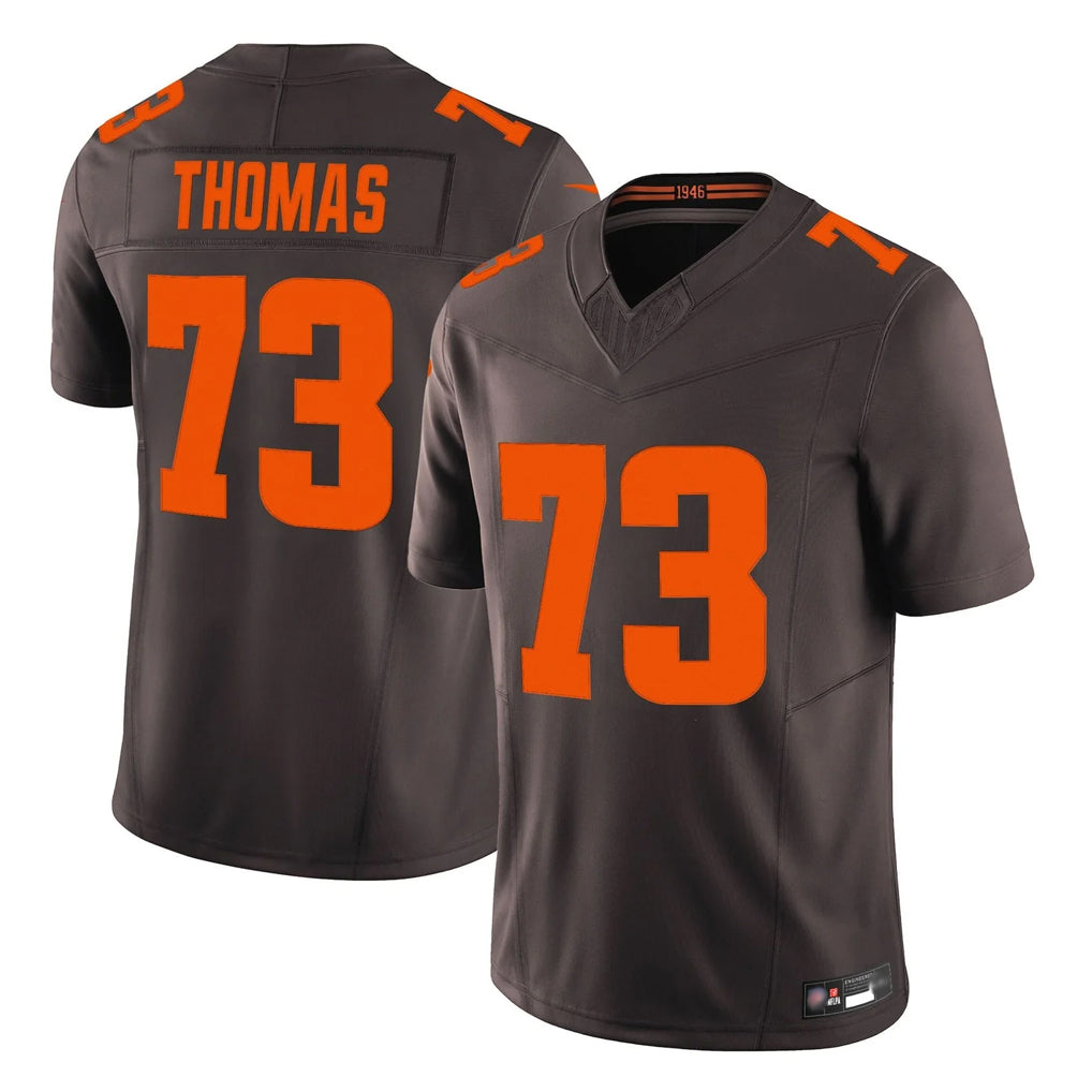 Crovyle C.Browns #73 Joe Thomas Player Brown Limited Vapor F.U.S.E. Alternate Game Stitched Jerseys