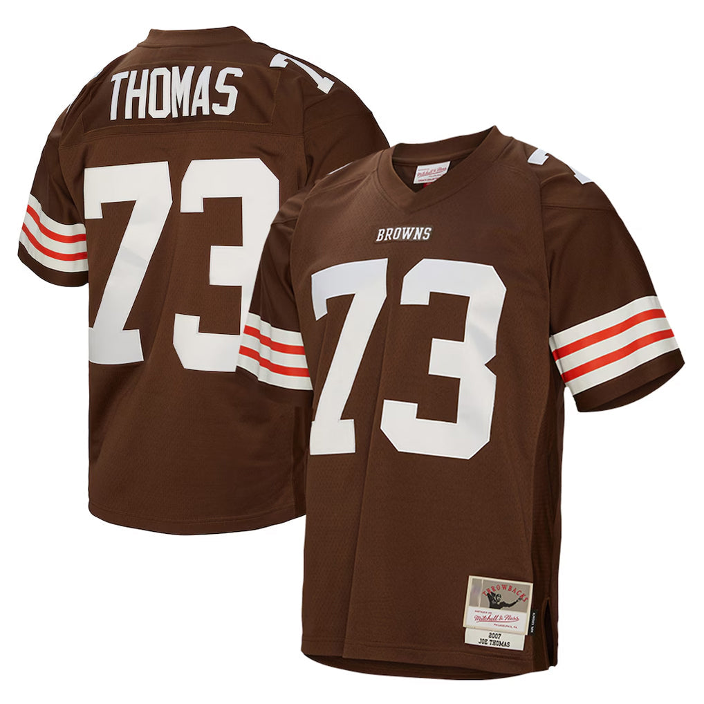 Crovyle C.Browns #73 Joe Thomas Player Brown Mitchell & Ness 1963 Throwback Stitched Jerseys