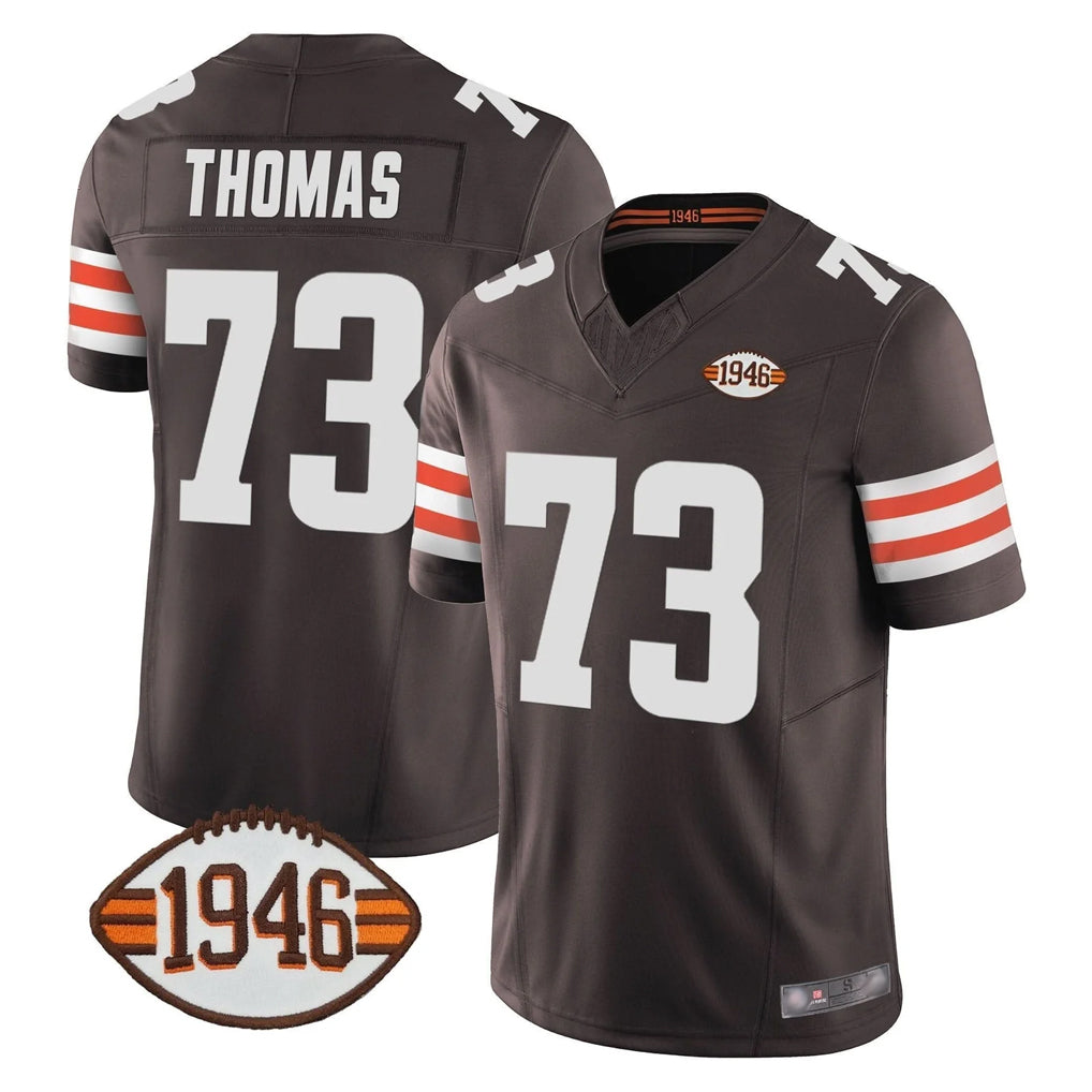 Crovyle C.Browns #73 Joe Thomas Player Brown Vapor F.U.S.E. Limited Home Game Stitched Jerseys