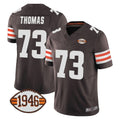 Crovyle C.Browns #73 Joe Thomas Player Brown Vapor F.U.S.E. Limited Home Game Stitched Jerseys