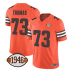 Crovyle C.Browns #73 Joe Thomas Player Orange Alternate Limited Home Game Stitched Jerseys