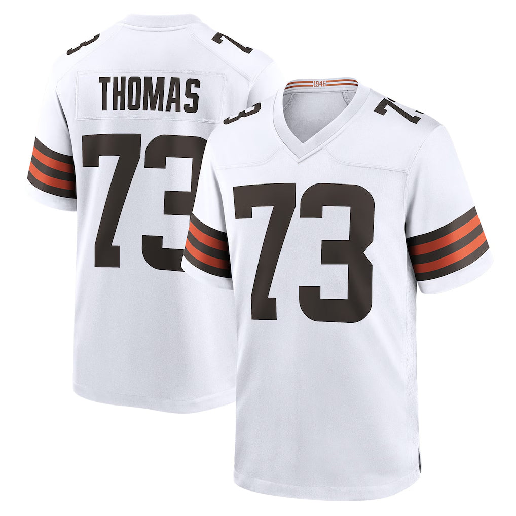 Crovyle C.Browns #73 Joe Thomas Player White Home Game Stitched Jerseys