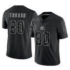 Crovyle C.Browns #80 Jamari Thrash Player Black Reflective Home Game Stitched Jerseys