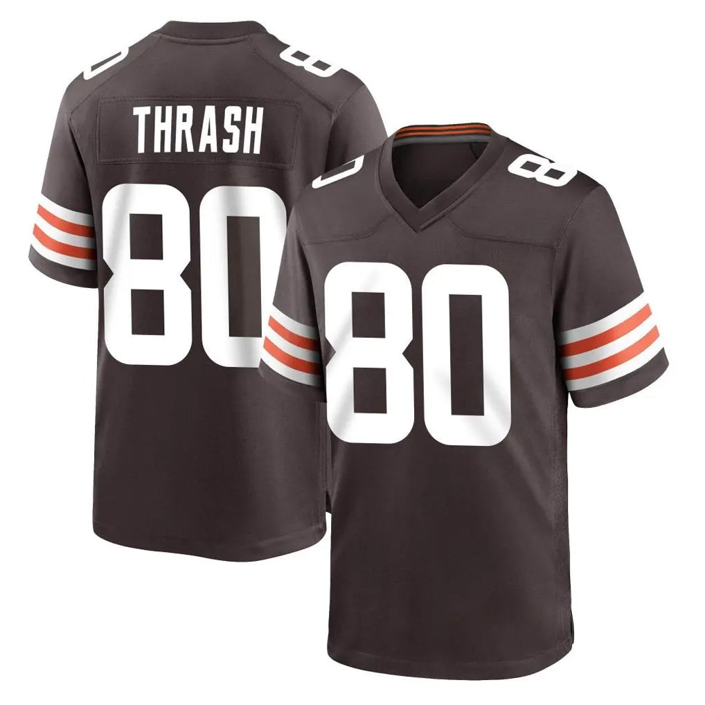 Crovyle C.Browns #80 Jamari Thrash Player Brown Home Game Stitched Jerseys