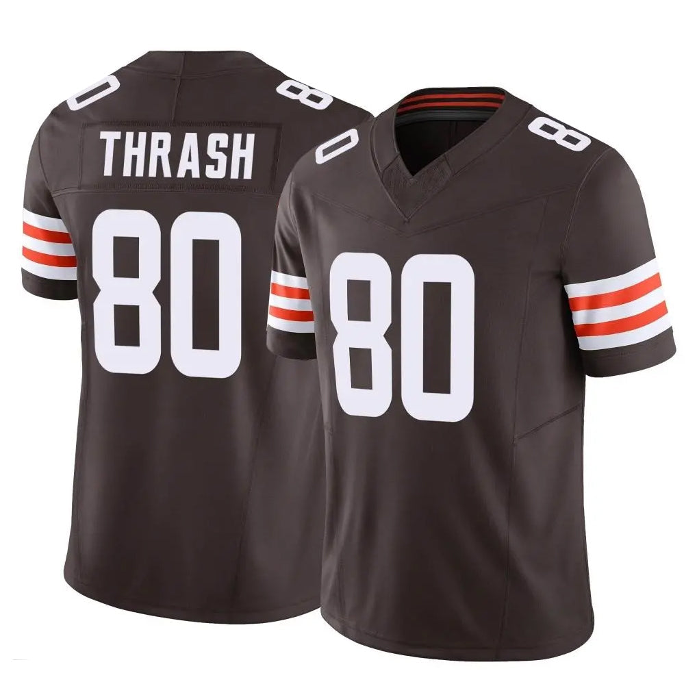 Crovyle C.Browns #80 Jamari Thrash Player Brown Vapor F.U.S.E. Limited Home Game Stitched Jerseys