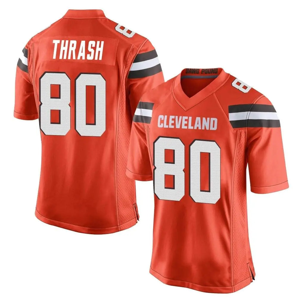 Crovyle C.Browns #80 Jamari Thrash Player Orange Vapor Limited Home Game Stitched Jerseys
