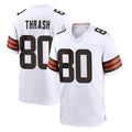 Crovyle C.Browns #80 Jamari Thrash Player White Home Game Stitched Jerseys