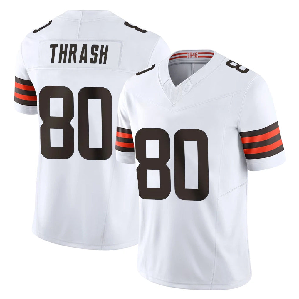 Crovyle C.Browns #80 Jamari Thrash Player White Vapor F.U.S.E. Limited Home Game Stitched Jerseys