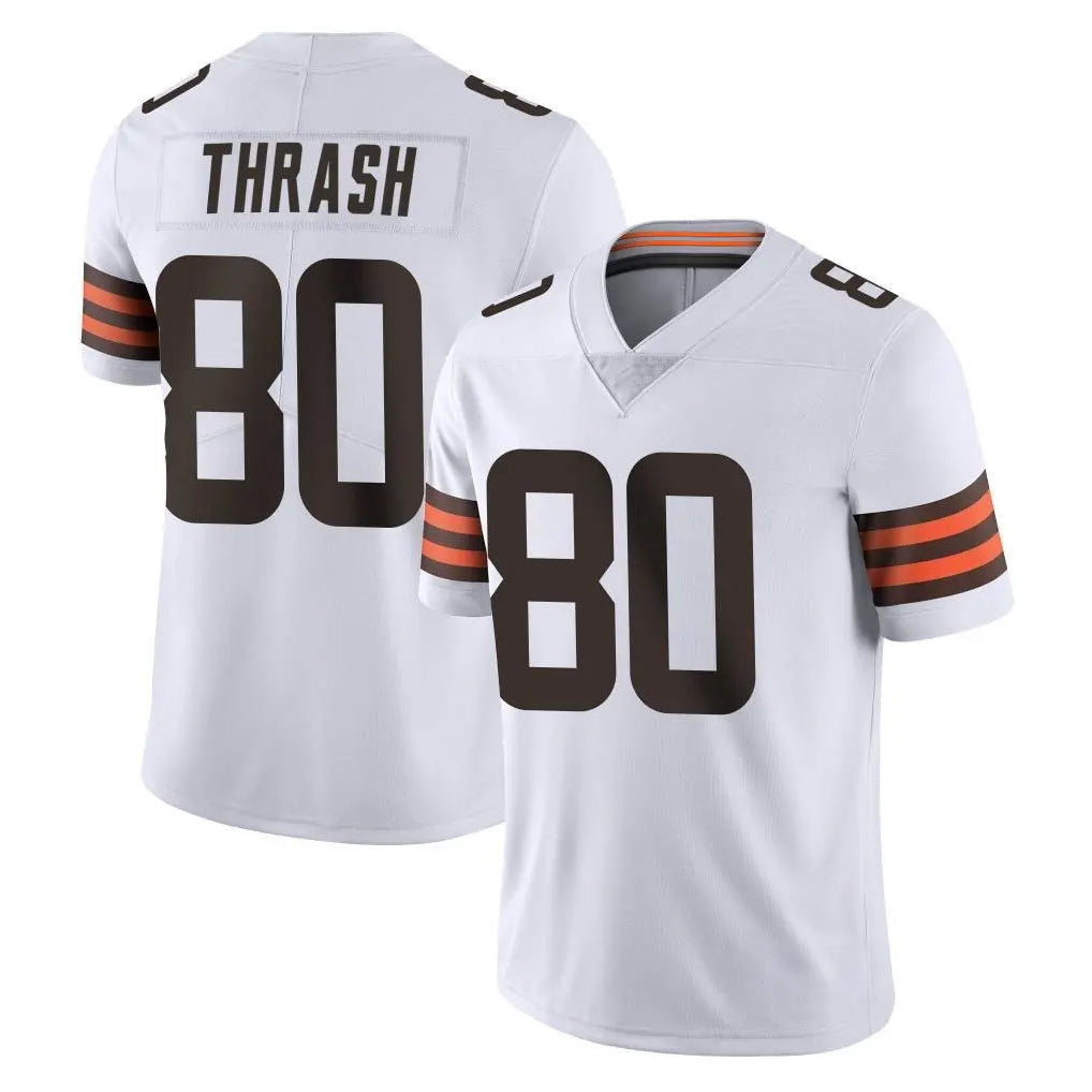 Crovyle C.Browns #80 Jamari Thrash Player White Vapor Untouchable Limited Home Game Stitched Jerseys