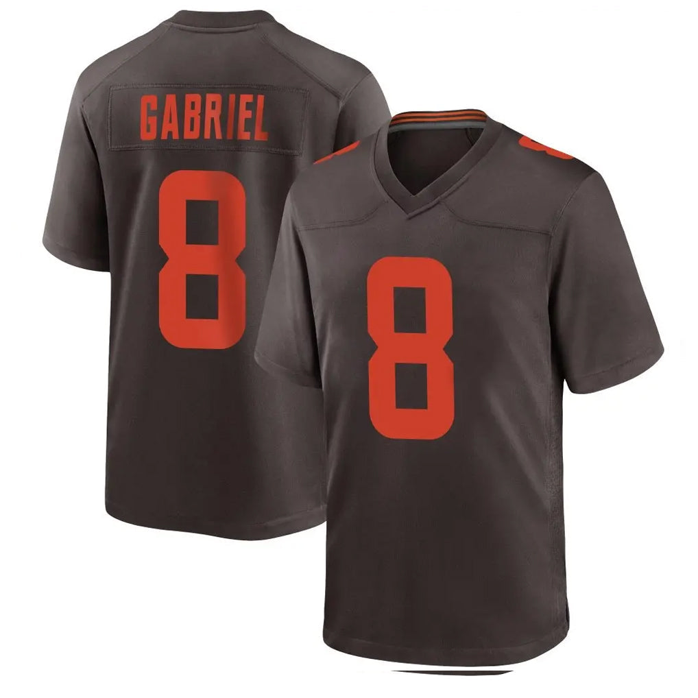 Crovyle C.Browns #8 Dillon Gabriel Player Brown Alternate Home Game Stitched Jerseys