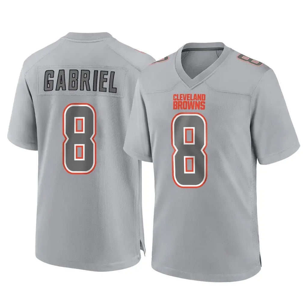 Crovyle C.Browns #8 Dillon Gabriel Player Gray Atmosphere Fashion Game Stitched Jerseys