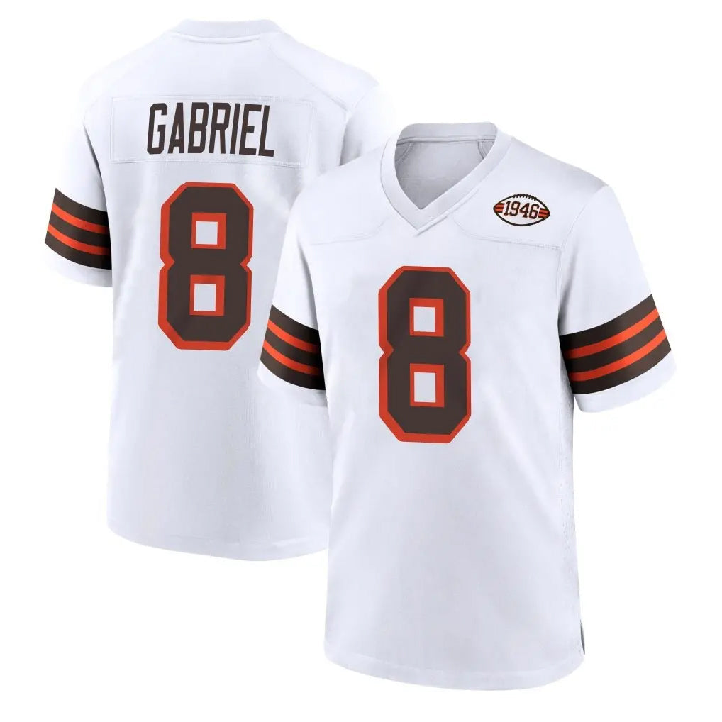 Crovyle C.Browns #8 Dillon Gabriel Player White Alternate Home Game Stitched Jerseys