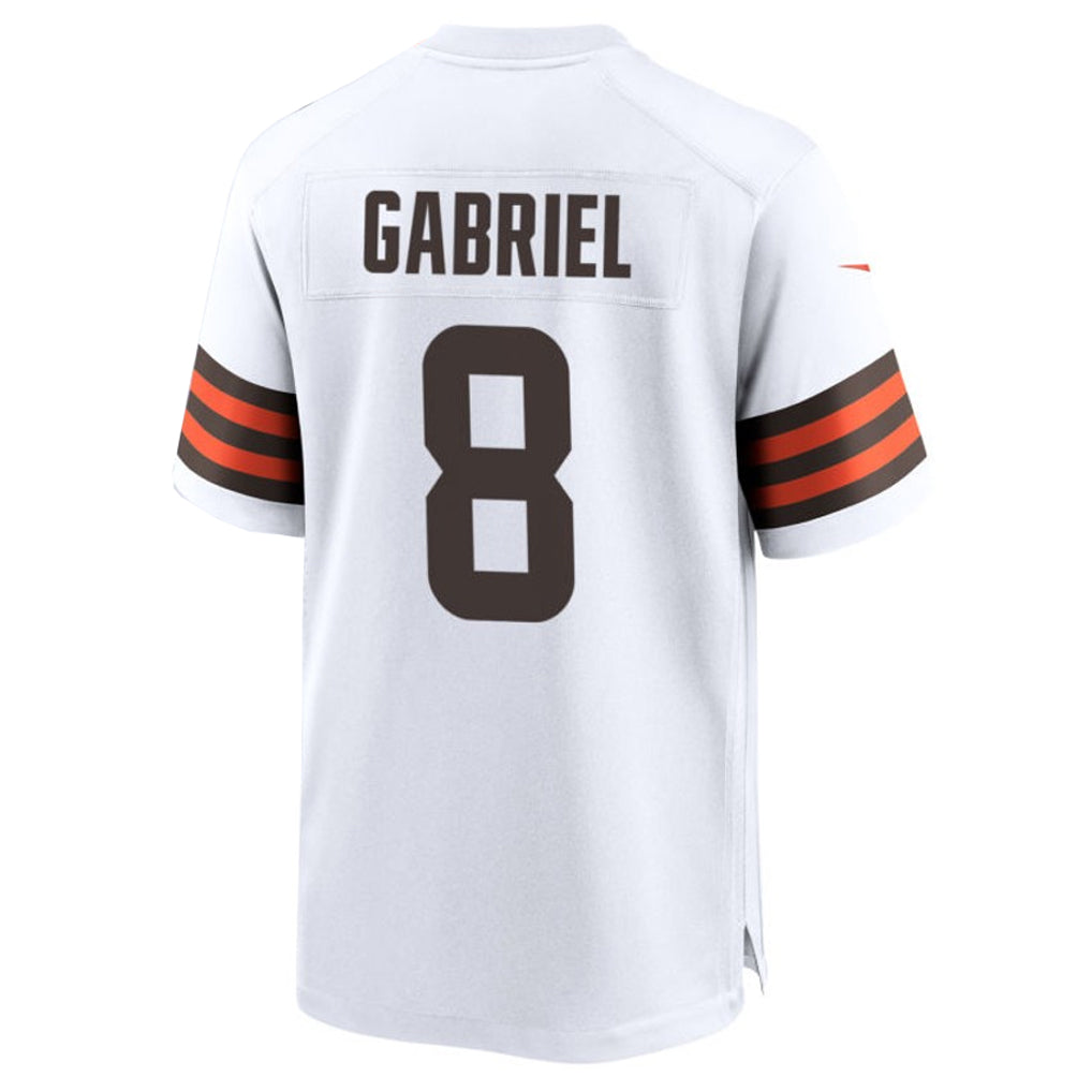 Crovyle C.Browns #8 Dillon Gabriel Player White Home Game Stitched Jerseys