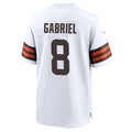 Crovyle C.Browns #8 Dillon Gabriel Player White Home Game Stitched Jerseys