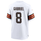 Crovyle C.Browns #8 Dillon Gabriel Player White Home Game Stitched Jerseys