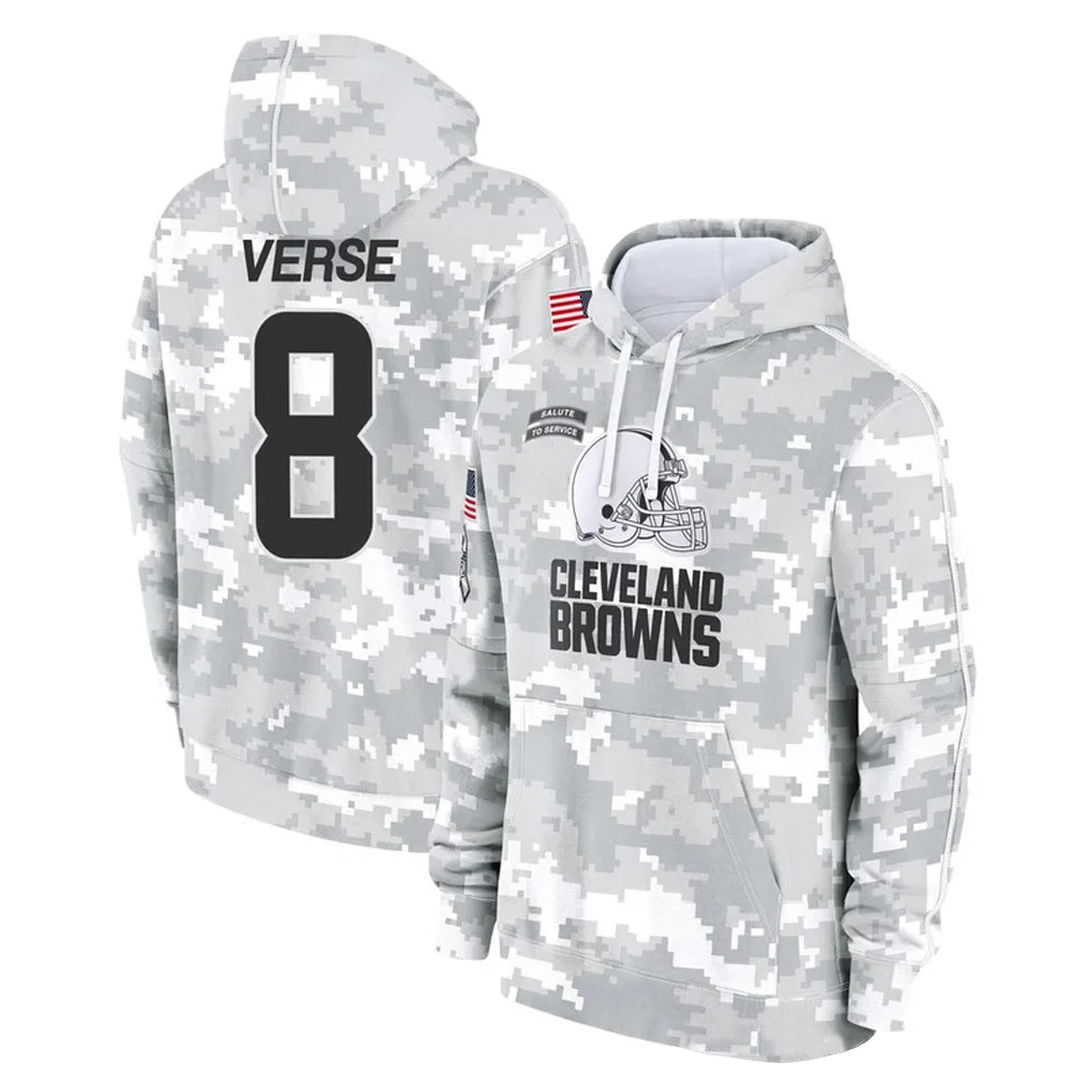 Crovyle C.Browns #8 Jared Verse Player Arctic Camo Salute to Service Hoodies Limited Game Stitched Jerseys