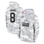 Crovyle C.Browns #8 Jared Verse Player Arctic Camo Salute to Service Hoodies Limited Game Stitched Jerseys