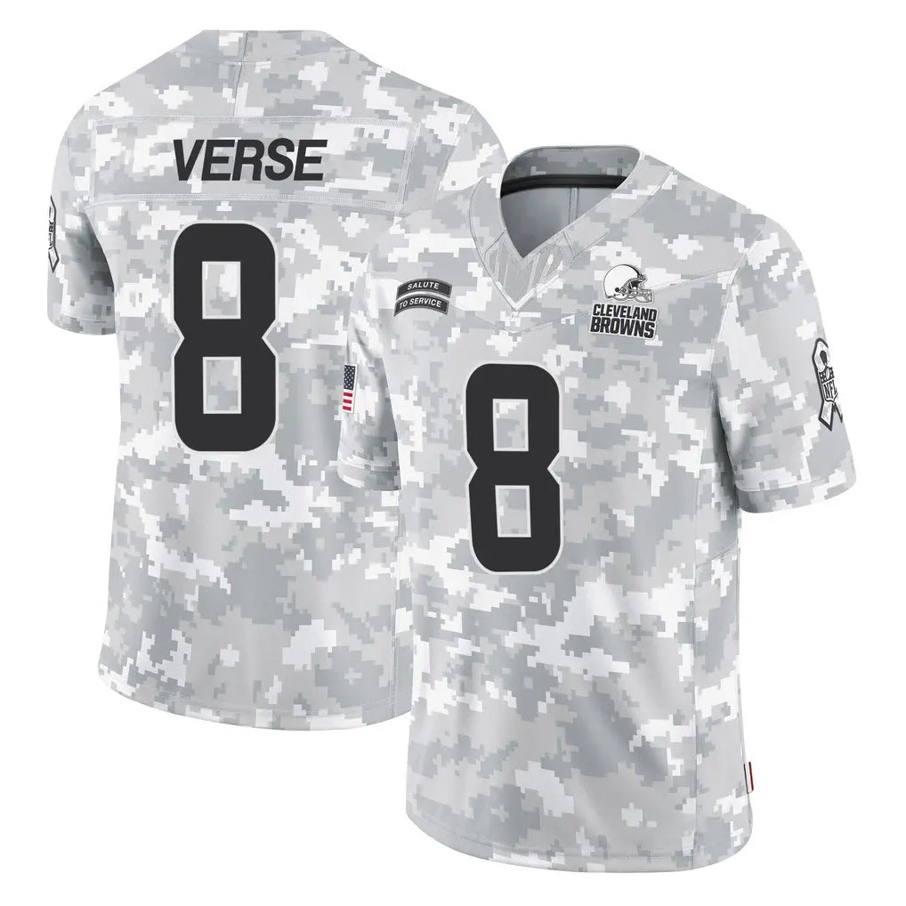 Crovyle C.Browns #8 Jared Verse Player Arctic Camo Salute to Service Limited Home Game Stitched Jerseys