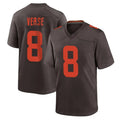 Crovyle C.Browns #8 Jared Verse Player Brown Alternate Home Game Stitched Jerseys