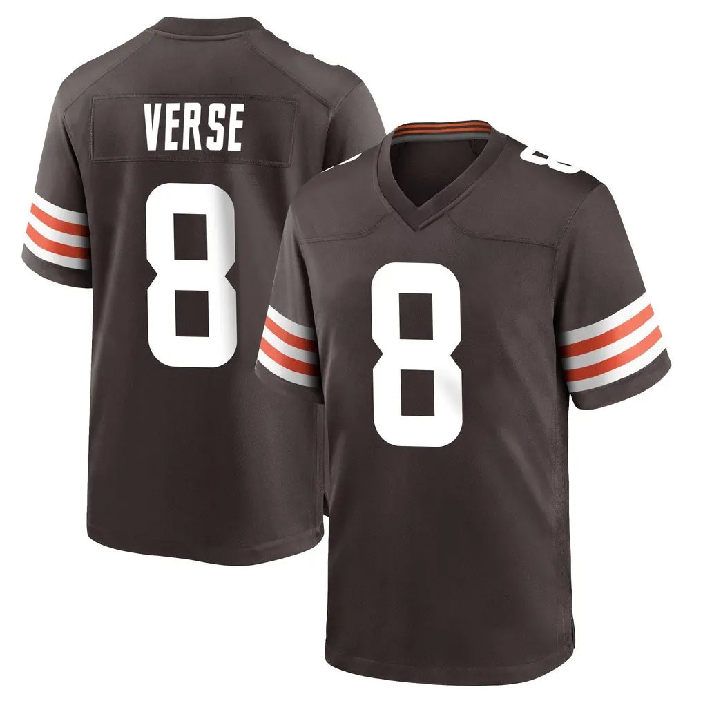 Crovyle C.Browns #8 Jared Verse Player Brown Home Game Stitched Jerseys