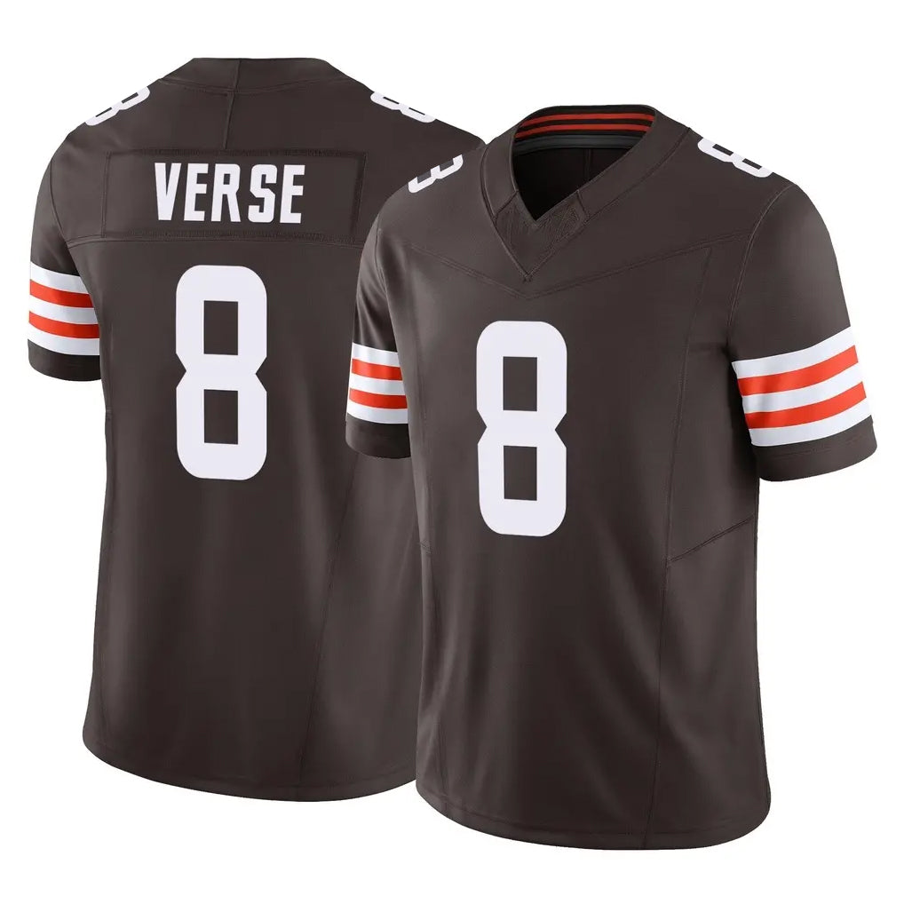 Crovyle C.Browns #8 Jared Verse Player Brown Vapor F.U.S.E. Limited Home Game Stitched Jerseys