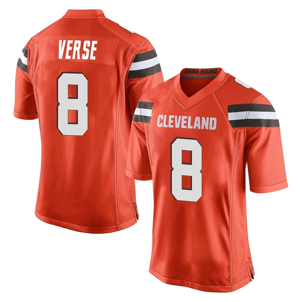 Crovyle C.Browns #8 Jared Verse Player Orange Home Game Stitched Jerseys