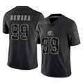 Crovyle C.Browns #99 Julian Okwara Player Black Reflective Home Game Stitched Jerseys