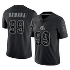 Crovyle C.Browns #99 Julian Okwara Player Black Reflective Home Game Stitched Jerseys