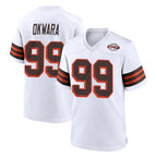 Crovyle C.Browns #99 Julian Okwara Player White Alternate Home Game Stitched Jerseys